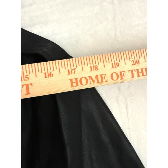 ASOS Black Faux Leather Moto Jacket Fringe Arm Detail Womens Size 12 NWOT Bon Jo - Picture 10 of 12